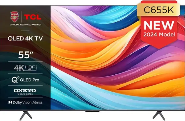 Image of TCL 55" 55C655K Smart 4K Ultra HD QLED TV