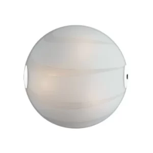 Image of Fan Europe 3 Light Flush Ceiling Light Glass White 40cm
