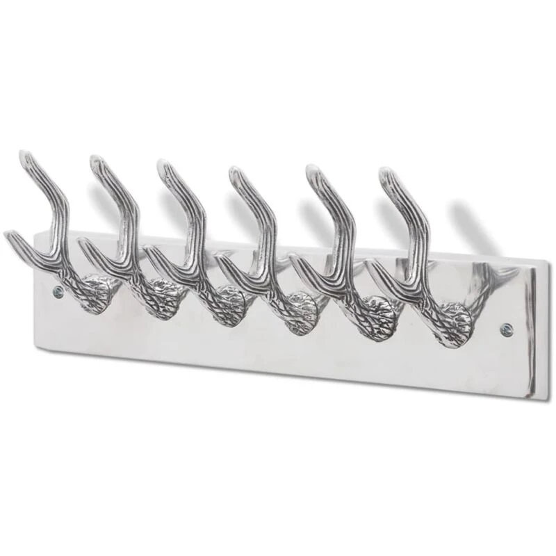 Image of VIDAXL Aluminium Wardrobe Hook Coat Rack Hat/Tie Hanger Silver Vidaxl 8718475951049