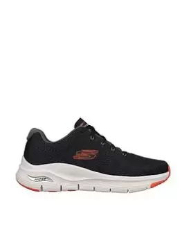 Image of Skechers Arch Fit Arch Fit Engineered Mesh Lace-up Sneaker Trainer, Black, Size 8, Men
