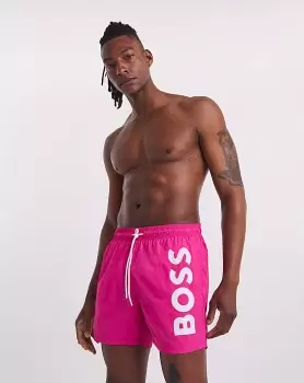Image of BOSS Octopus Pink Bold Logo Swimshort