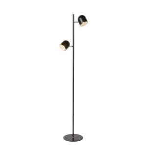 Image of Skanska Modern Floor Lamp - LED Dim. - 2x5W 3000K - Black
