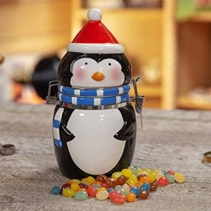 Image of Earthenware Penguin Jar with 150g Jelly Beans