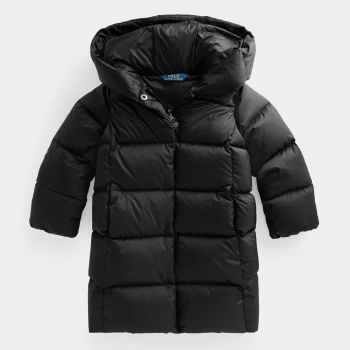 Image of Ralph Lauren Girls Long Down Coat - Polo Black - 12-14 Years