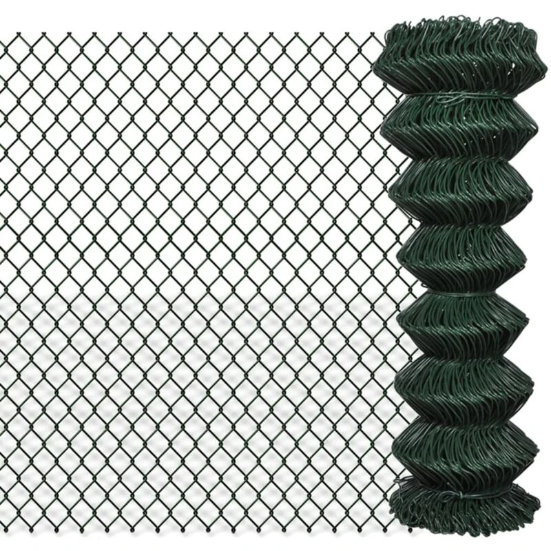 Image of vidaXL Chain Fence 1.25x25m Outdoor Garden Wire Mesh Panel Fencing Barrier