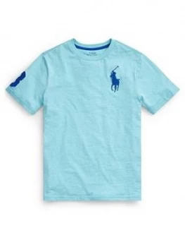 Image of Ralph Lauren Boys Classic Short Sleeve Big Pony T-Shirt, Aqua, Size 18-20 Years, XL