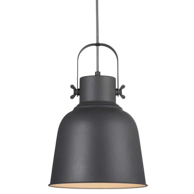 Image of Nordlux Adrian Indoor Pendant Light Black Metal E27 Adjustable Head - Mains Powered, IP20 Black Unisex