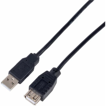 Image of Truconnect - USB2 Cable A Male to A Female 0.5m Black