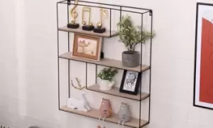 Image of Floating Wall-Mounted Shelf: Two-Tier Shelf