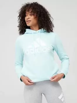 Image of adidas Big Logo Hoodie - Light Blue, Size S, Women