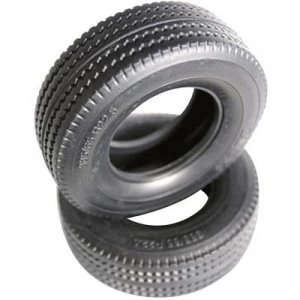 Image of Tamiya 1:14 HGV Tyres 30 mm Road Tread 1 Pair