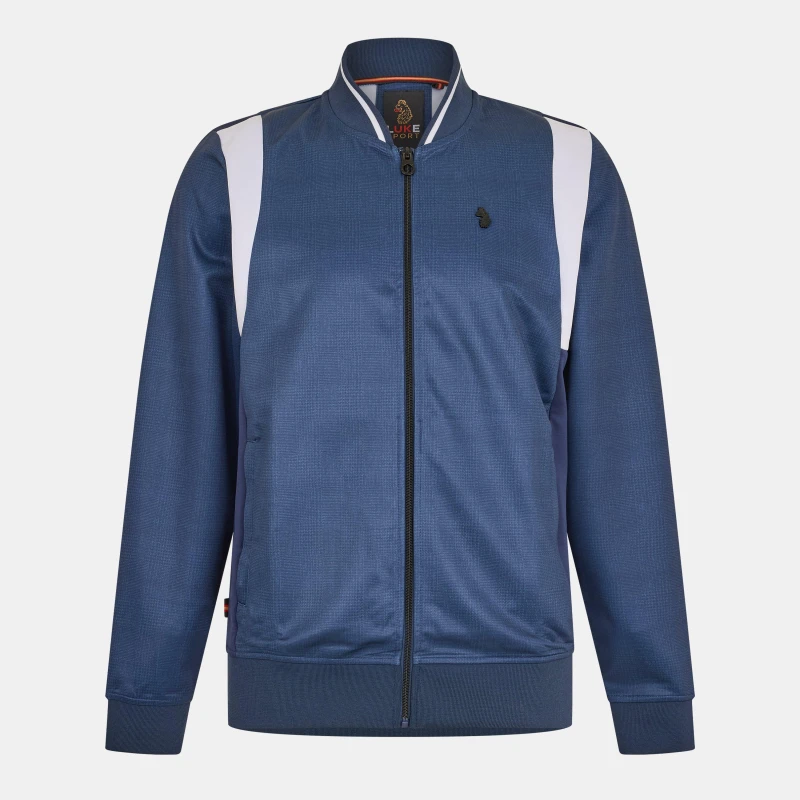 Image of Luke Mens Block Hoodie Navy White male Small