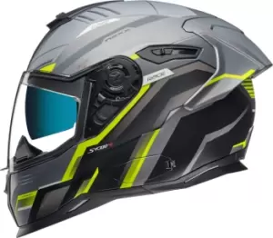 Image of Nexx SX.100R Gridline Helmet, grey-yellow Size M grey-yellow, Size M