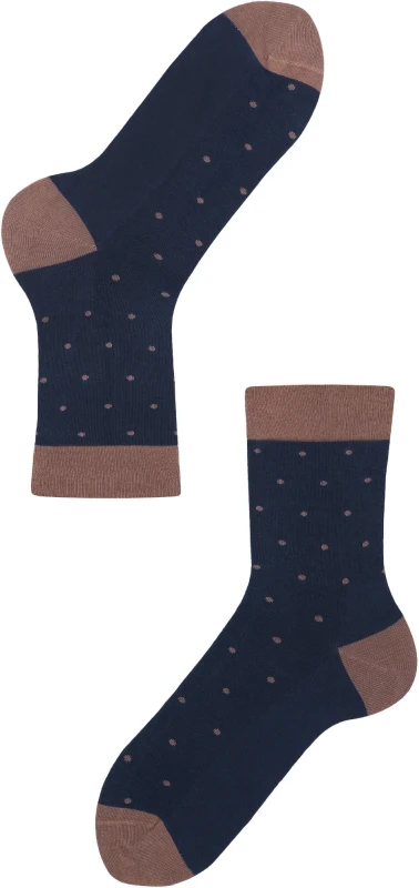 Image of Lenz Think About Dots Ladies Socks - Pack of 2, blue-brown, Size 35 - 38 for Women