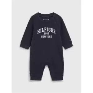 Image of Tommy Hilfiger Baby Varsity Coverall - Blue