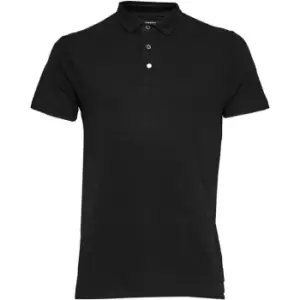 Image of French Connection Central Crepe Polo Shirt - Black