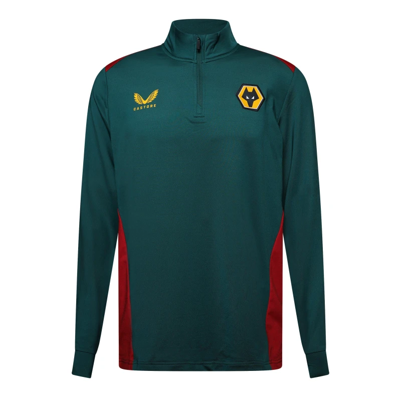 Image of Castore Castore Wlvs 1/4 Zip BtnclGrdn/SRd male S