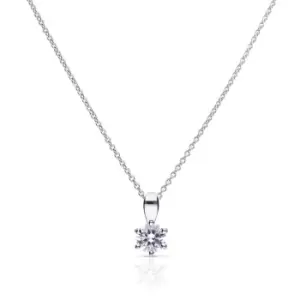 Image of Diamonfire Silver Zirconia 0.5ct Solitaire Necklace