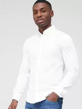 Image of BOSS Boss Mabsoot 2 Oxford Shirt - White Size XL Men