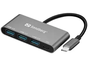 Image of Sandberg USB-C to 3xUSB 3.0 Hub + PD