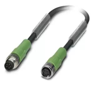 Image of Phoenix Contact Sac-5P-M 8Msb/ 1,5-115/m 8Fsb Sensor Cord, 5P, M8 Plug-Rcpt, 1.5M