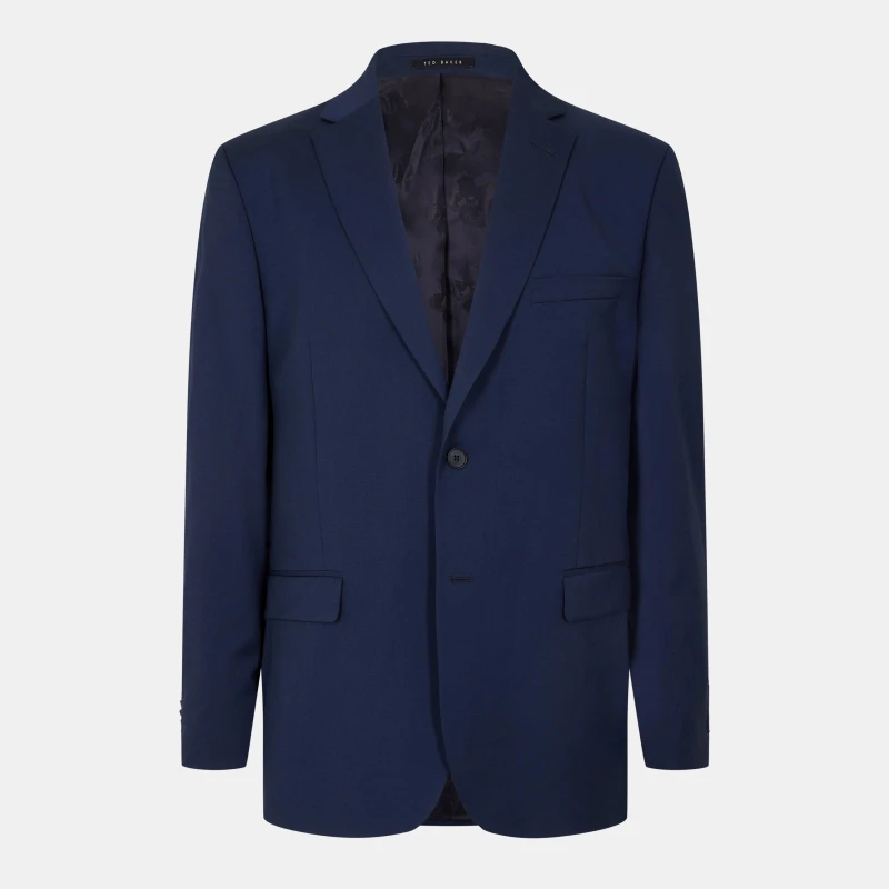 Image of Ted Baker Mens Premium Twill Regular Suit Jacket Blue male 36 (46)