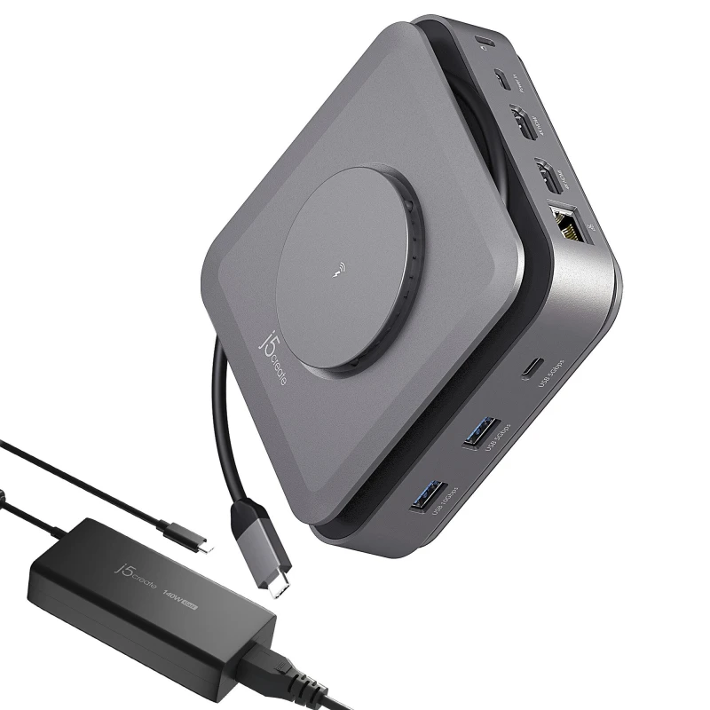 Image of j5create JCD3199P USB-C Dock Dual 4K HDMI with 140W GaN PD3.1 Power