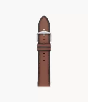 Image of Fossil Men 22mm Medium Brown Eco Leather Strap