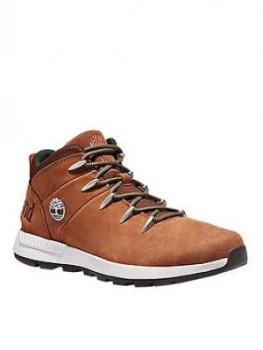 Image of Timberland Sprint Trekker Mid Leather Boots - Rust, Rust, Size 7, Men