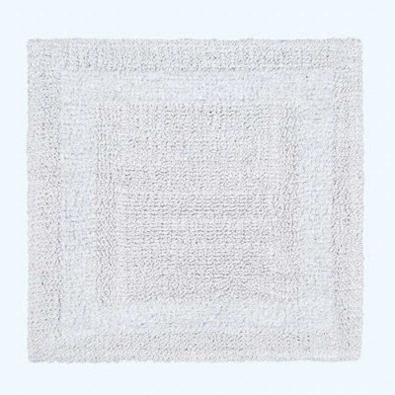 Image of Homescapes Luxury Reversible Cotton Shower Mat - White
