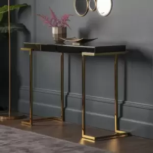 Image of Gallery Direct Delray Black Mirrored Console