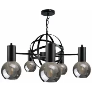 Image of Keter Planet Pendant Ceiling Light Black, 60cm, 5x E27