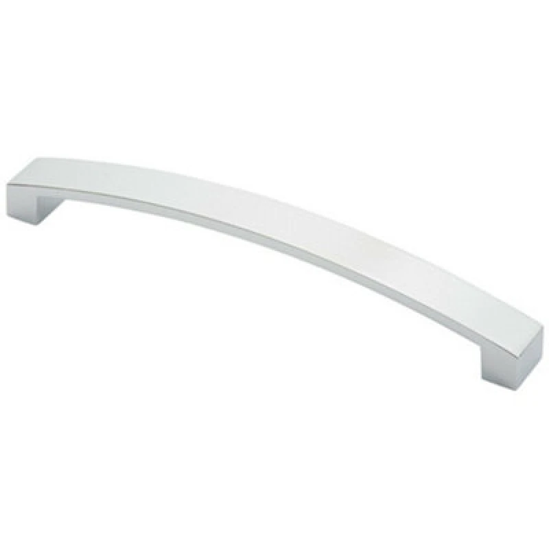 Image of Loops Flat Curved Bow Pull Handle 238 x 25mm 224mm Fixing Centres Polished Chrome Multi unisex