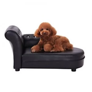 Image of PawHut Pet Sofa Black 450 mm x 825mm x 415 mm