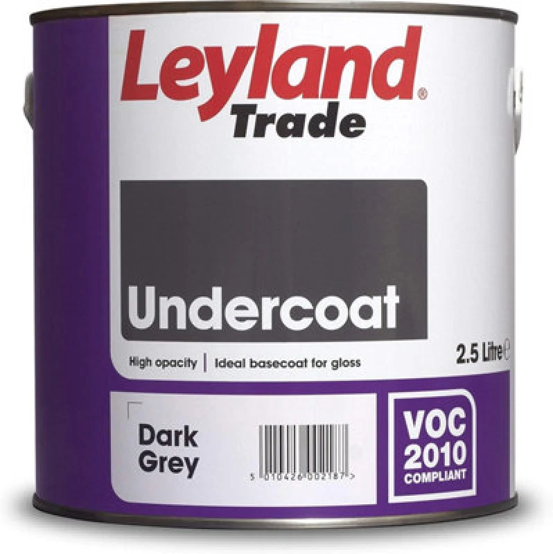 Image of Leyland Trade Undercoat Paint - Dark Grey - 5L