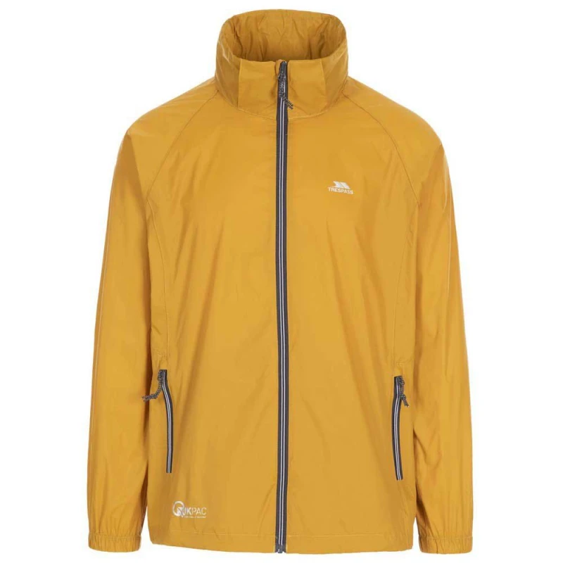 Image of Trespass Trespass Men Qikpac X Packaway Jacket in Yellow Size: X-Small Yellow XS Male 5059444923784