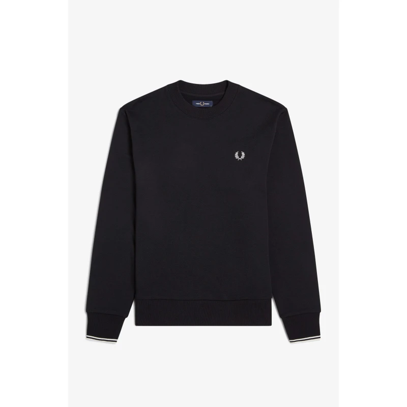 Image of Fred Perry Crew Neck Sweatshirt Black184 male XL