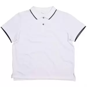 Image of Mantis Womens/Ladies The Tipped Polo Shirt (S) (Navy/White)