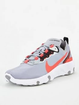 Image of Nike Renew Element 55 Junior Trainers - Grey/Red, Size 4