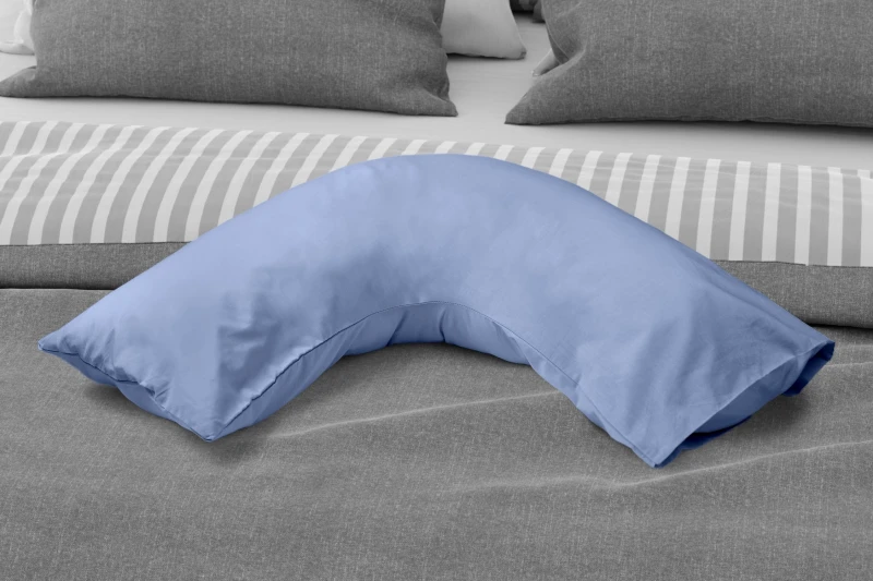 Image of Emma Barclay Percale V- Shaped Pillowcase 180 Thread Count Pillowcases V Shape Blue 39257818000