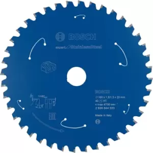 Image of Bosch Expert Cordless Circular Saw Blade for Stainless Steel 160mm 40T 20mm
