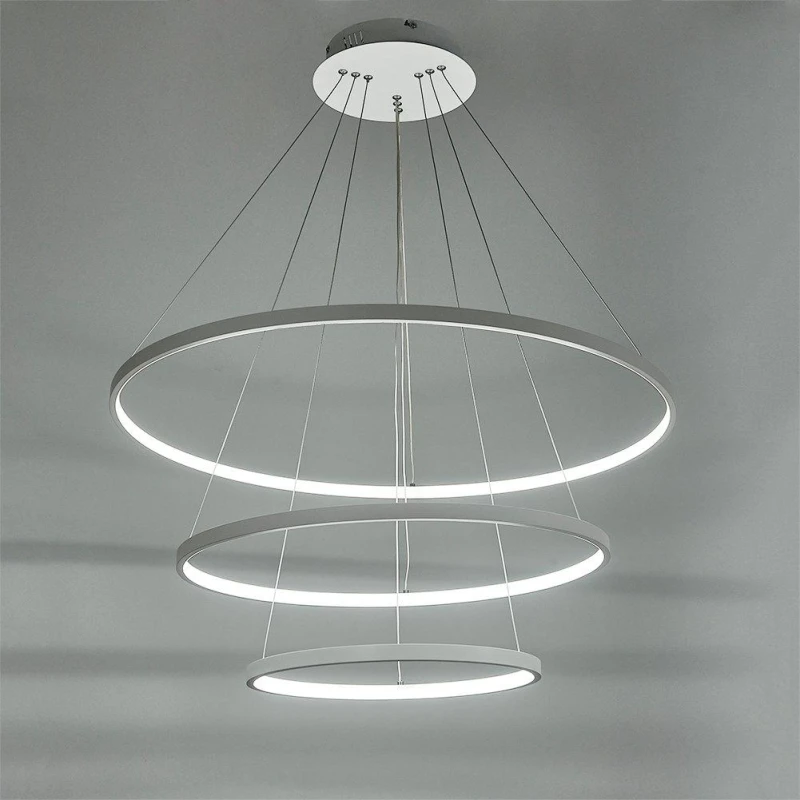 Image of Kabinet UK Modern Tiered LED Ceiling Hanging Pendant Light White unisex One size
