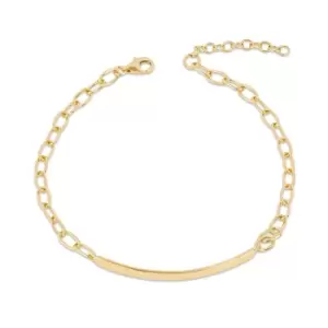 Image of JG Signature Gold Plated ID Bar Chain Bracelet