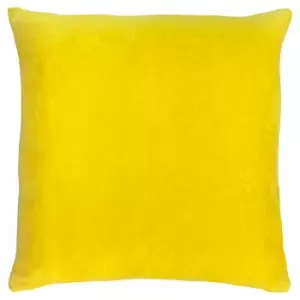 Image of Tanda Velvet Cushion Lemon/Lilac