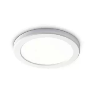 Image of Ideal Lux aura Round LED Recessed Downlight White, 4000K, Non-Dim