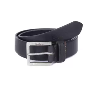 Image of Barbour Pull Up Leather Belt Black Large