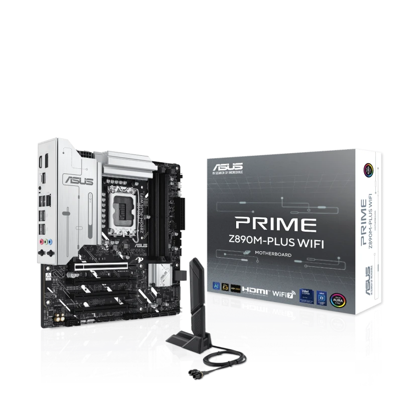Image of ASUS PRIME Z890M-PLUS WIFI Intel DDR5 PCIE 5.0 LGA 1851 MATX Motherboard - 90MB1J80-M0EAY0