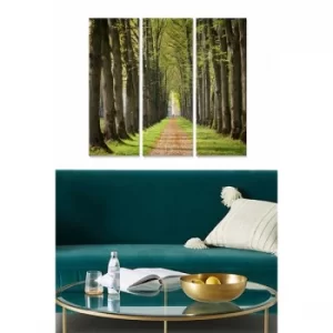 Image of MDF2977121 Multicolor Decorative MDF Painting (3 Pieces)