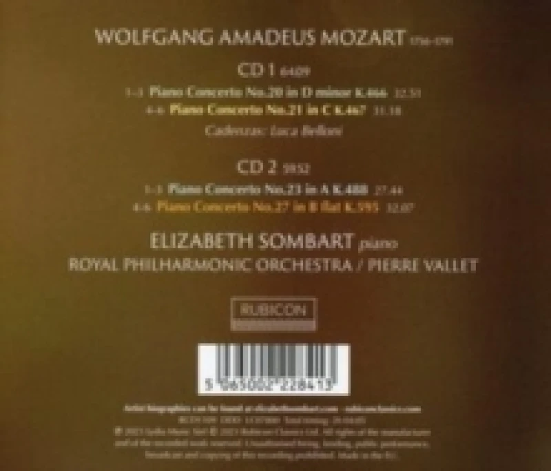 Image of Mozart: Piano Concertos 20, 21, 23, 27 CD / Album