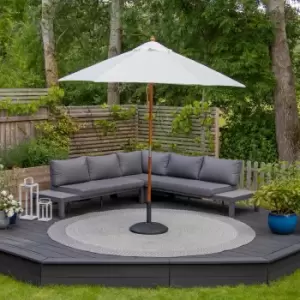 Image of Harbour Lifestyle Kratos 2.5M Wooden Parasol - Beige